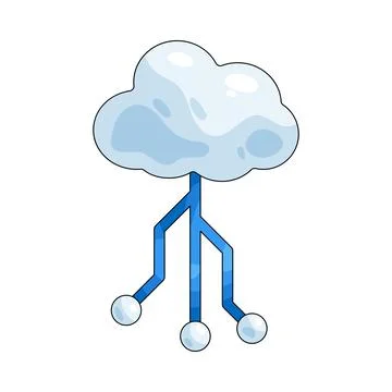 Illustration of Cloud computing 스톡 일러스트