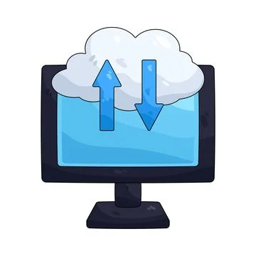 Illustration of Cloud computing Illustrazione stock