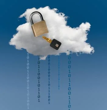 Illustration of cloud computing security challenges Concept image for clou... Stock Photos