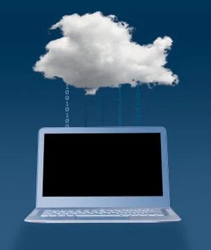 Illustration of cloud computing web services architecture 스톡 일러스트