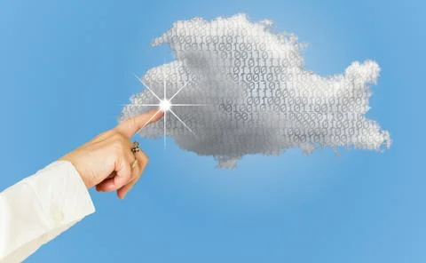 Illustration of cloud computing web services architecture 스톡 일러스트