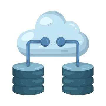Illustration of Cloud data Stock Illustration