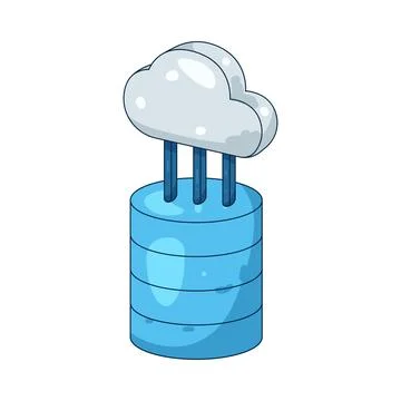 Illustration of Cloud data 库存插图