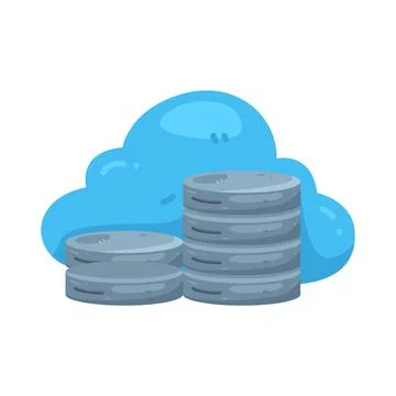 Illustration of cloud database Stock Illustration