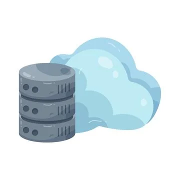 Illustration of cloud database 스톡 일러스트