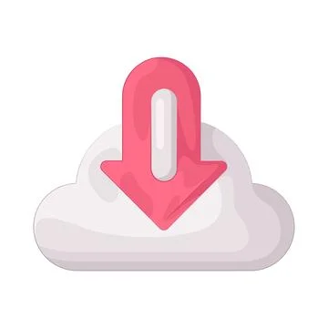 Illustration of Cloud Download Illustrazione stock