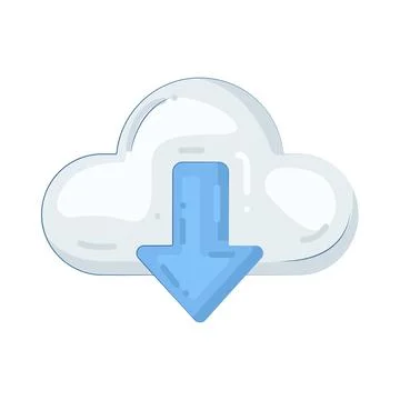 Illustration of Cloud download Illustrazione stock