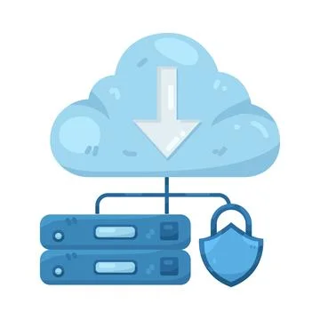 Illustration of Cloud download Illustrazione stock