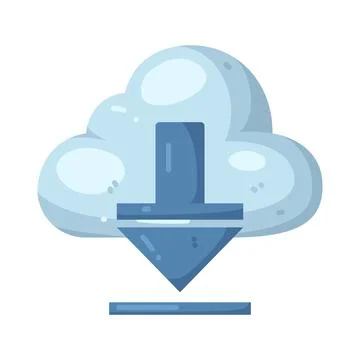 Illustration of Cloud download Stock Illustration