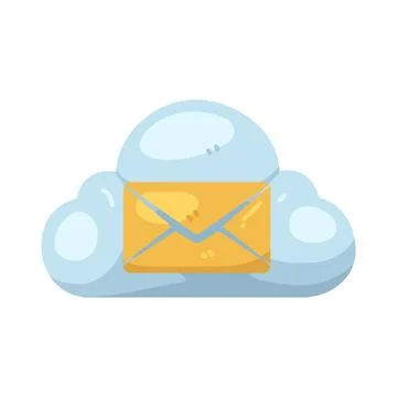 Illustration of cloud email Stock Illustration