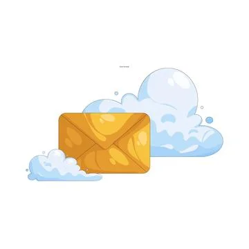 Illustration of Cloud email Stock Illustration