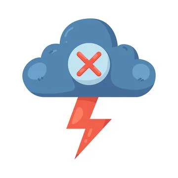 Illustration of Cloud error Stock Illustration