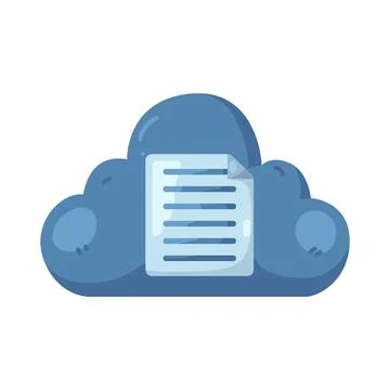 Illustration of cloud file Stock Illustration