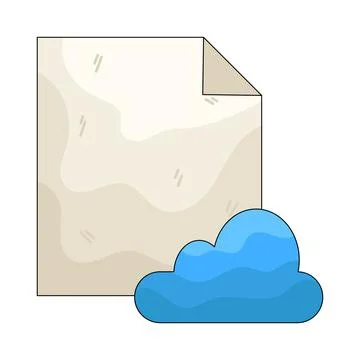 Illustration of cloud file Stock Illustration