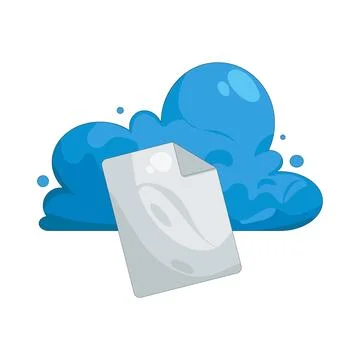 Illustration of Cloud file Stock Illustration