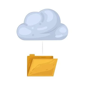 Illustration of cloud folder Illustrazione stock