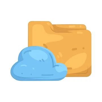 Illustration of Cloud Folder Stock Illustration