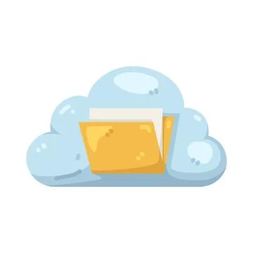 Illustration of cloud folder Stock Illustration