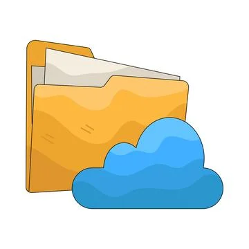 Illustration of cloud folder Stock Illustration