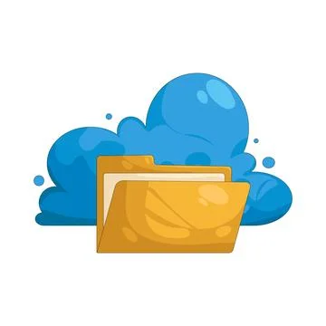 Illustration of Cloud folder イラスト素材