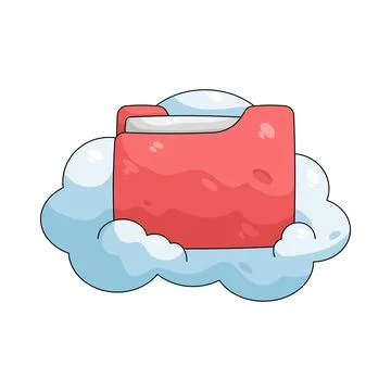 Illustration of Cloud Folder Stock Illustration