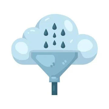 Illustration of cloud funnel Stockillustratie