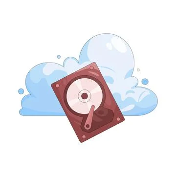 Illustration of Cloud HDD Stockillustratie