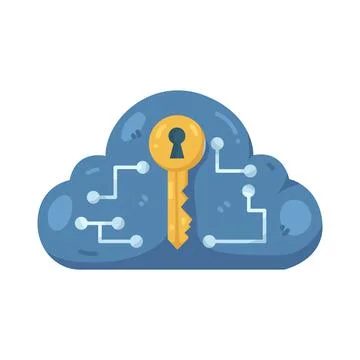 Illustration of cloud key Stock Illustration