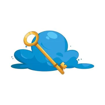 Illustration of Cloud key 스톡 일러스트