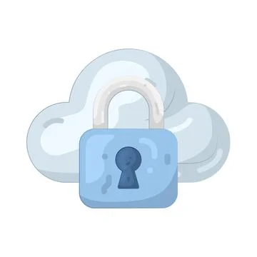 Illustration of Cloud lock Illustrazione stock