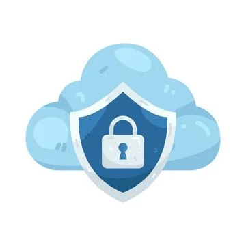 Illustration of Cloud lock 스톡 일러스트