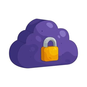 Illustration of cloud lock Stockillustratie