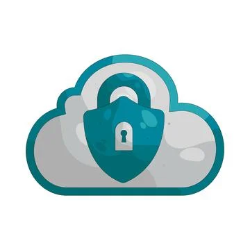 Illustration of cloud lock Stockillustratie