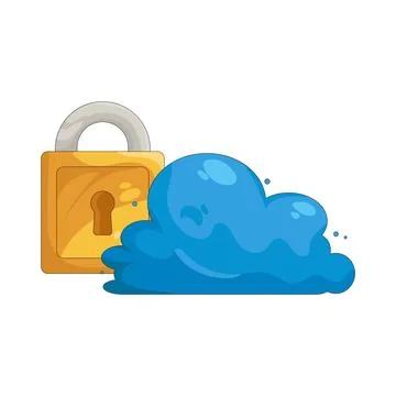 Illustration of Cloud lock 스톡 일러스트