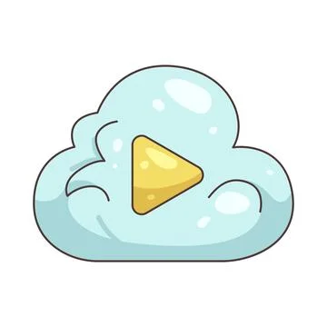 Illustration of Cloud media イラスト素材