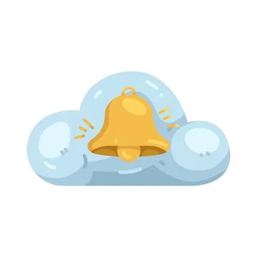 Illustration of cloud notification 스톡 일러스트
