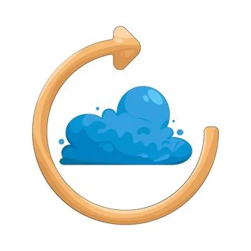 Illustration of Cloud reload Stockillustratie