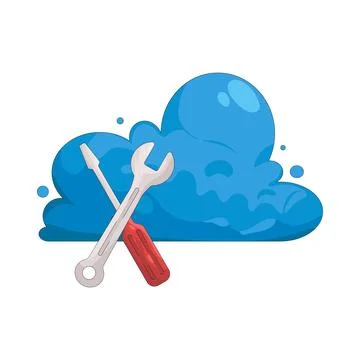 Illustration of Cloud repair Stockillustratie