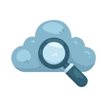 Illustration of Cloud search 스톡 일러스트