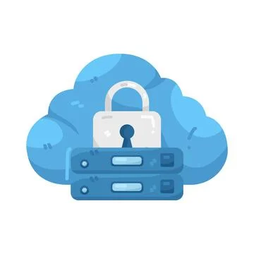 Illustration of Cloud security イラスト素材