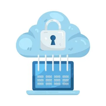 Illustration of Cloud security Illustrazione stock
