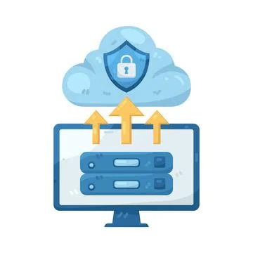 Illustration of Cloud security 스톡 일러스트
