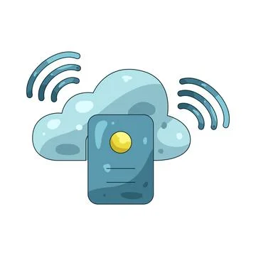 Illustration of cloud sensor Stock Illustration