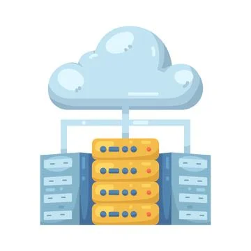 Illustration of cloud server Illustrazione stock