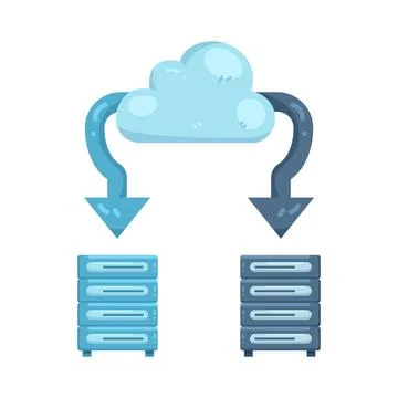 Illustration of cloud server Illustrazione stock