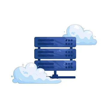 Illustration of Cloud server Stock Illustration