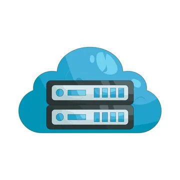 Illustration of Cloud server Stock Illustration