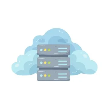 Illustration of cloud server Stockillustratie