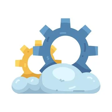 Illustration of Cloud setting Stock Illustration