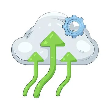 Illustration of Cloud setting 스톡 일러스트